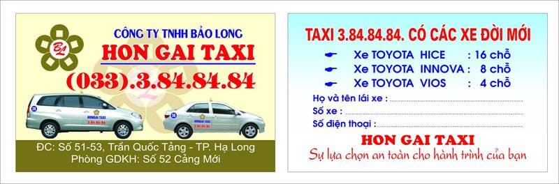 Số điện thoại taxi Hòn Gai: cập nhật giá cước 10 hãng
