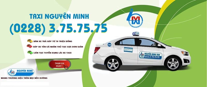 Taxi Xuân Trường: giá cước km & số điện thoại hotline 12 hãng xe